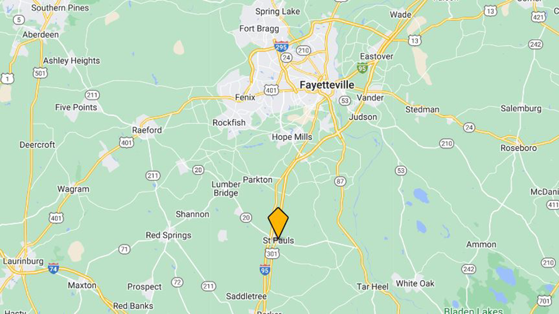 Image of location on a map