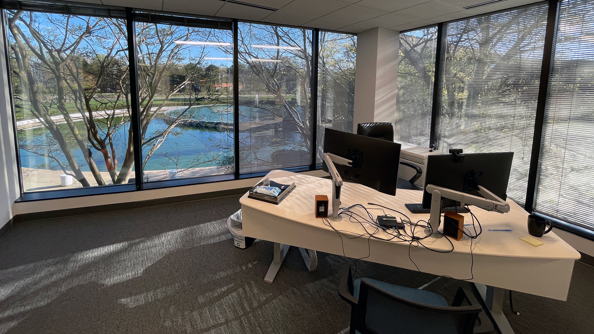 Private Office with floor to ceiling corner glass